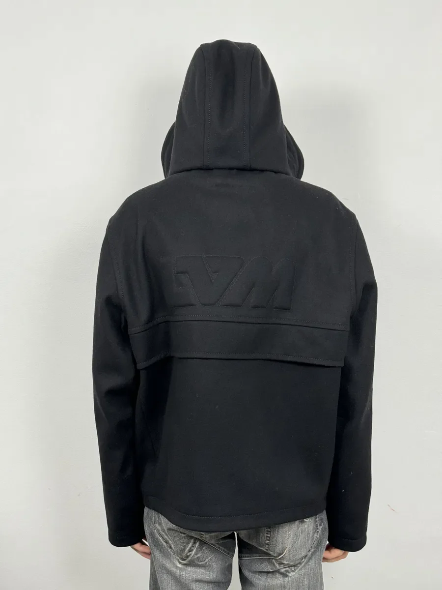 Louis Vuitton Black Wool Premium Hooded LV Jacket - Image 13