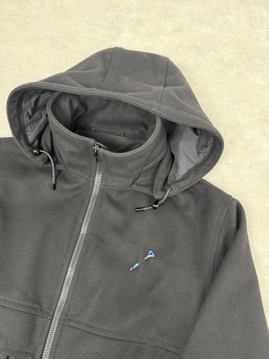 Louis Vuitton Black Wool Premium Hooded LV Jacket - Image 2