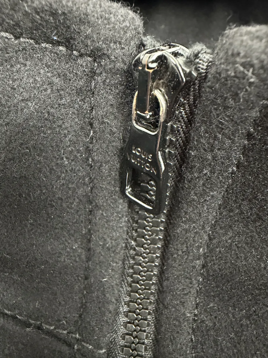Louis Vuitton Black Wool Premium Hooded LV Jacket - Image 3