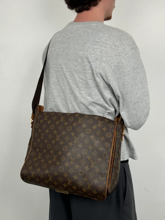 Louis Vuitton Brown Leather Logo Messenger Bag - Image 2