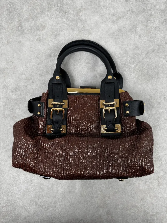 Louis Vuitton Brown Motard Puffer Goldy Handle Bag