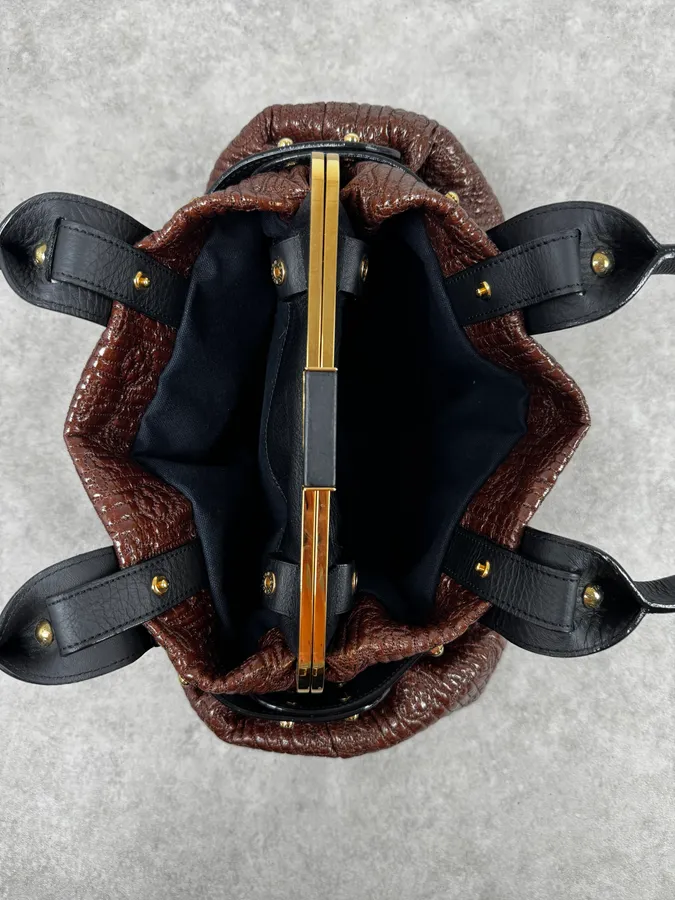 Louis Vuitton Brown Motard Puffer Goldy Handle Bag - Image 11