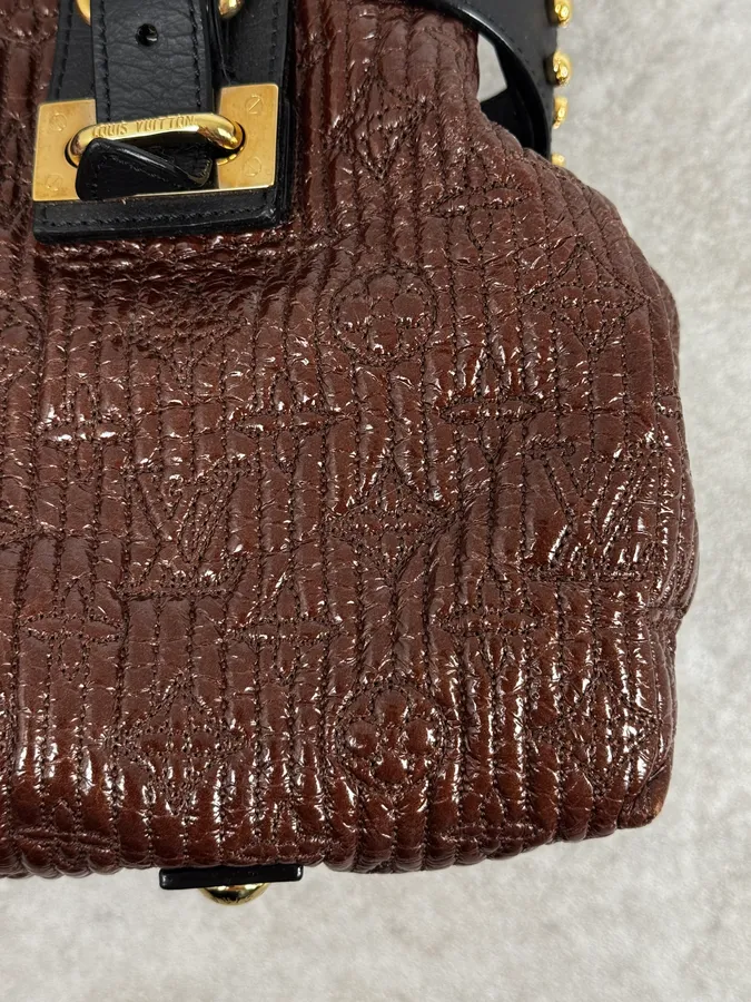 Louis Vuitton Brown Motard Puffer Goldy Handle Bag - Image 8