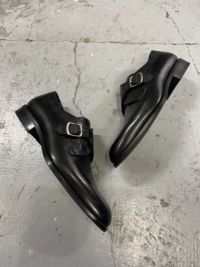 Louis Vuitton Buckle Black Leather Derby Shoes - Image 2