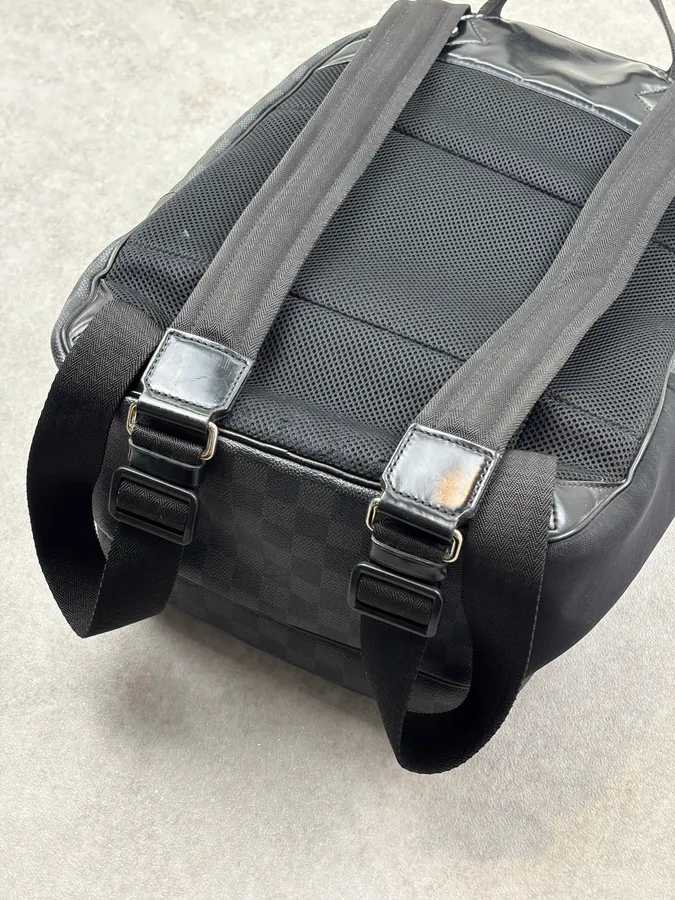 Louis Vuitton Grey Leather Damier Backpack - Image 13