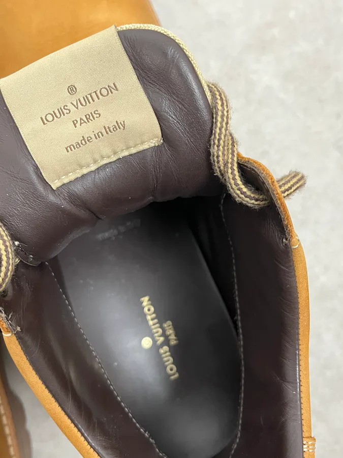 Louis Vuitton Oberkampf Beige Wheat Nubuck Boots - Image 6