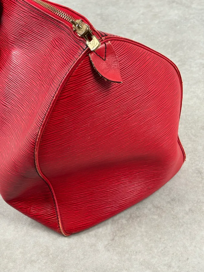 Louis Vuitton Red Epi Leather Keepall Handle Bag - Image 16