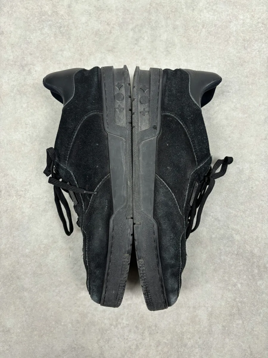 Louis Vuitton Trainers Black Suede Lace-up Sneakers - Image 10