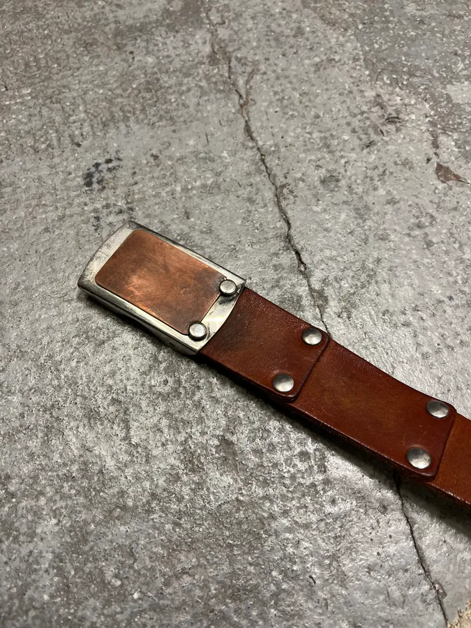 Maison Margiela Artisanal Brown Leather Belt - Image 4