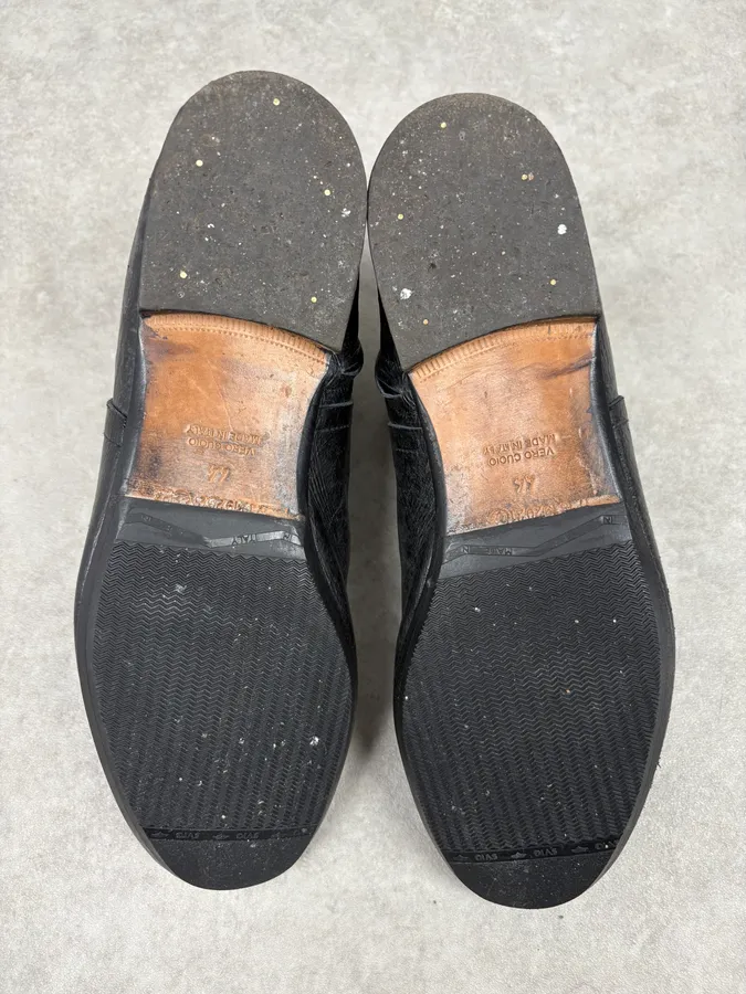 Maison Margiela Black Eroded Leather Boots - Image 6