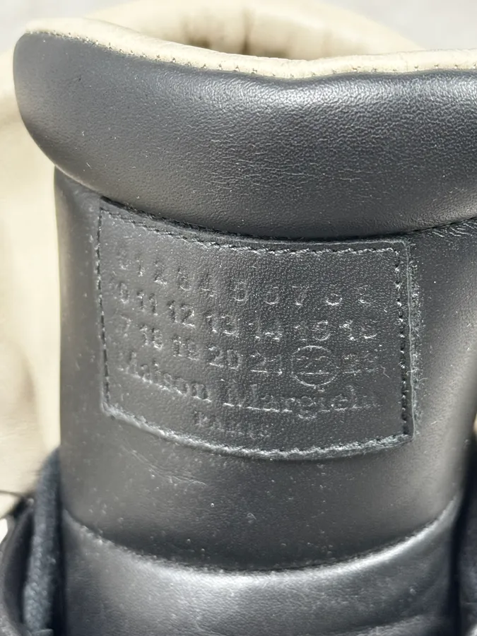Maison Margiela Black Future Leather High-Top Sneakers - Image 7