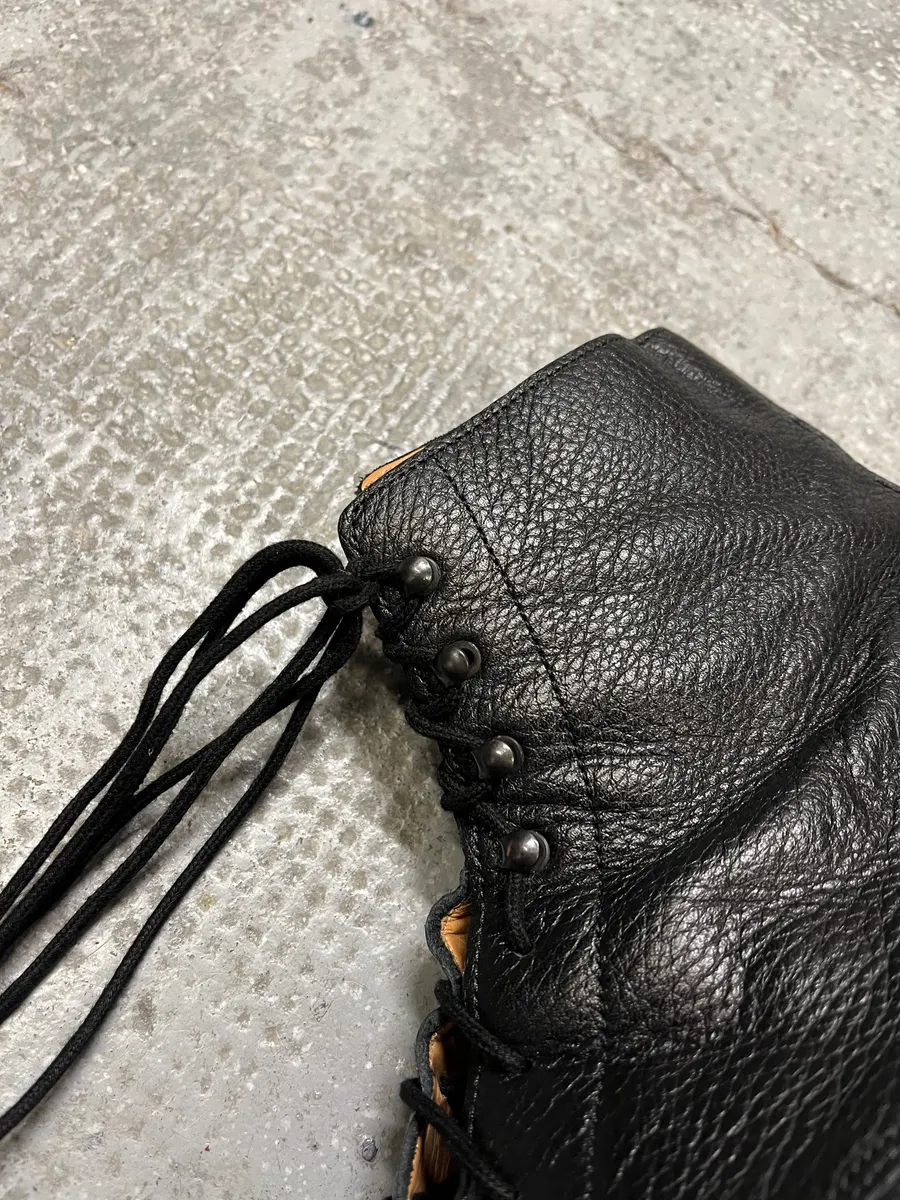 Maison Margiela Black High Combat Leather Boits - Image 3