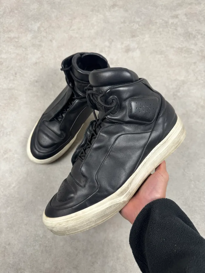 Maison Margiela Black High Leather Avant-Garde Sneakers