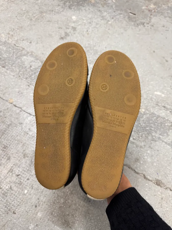 Maison Margiela Black Pure Leather Army Shoes - Image 6