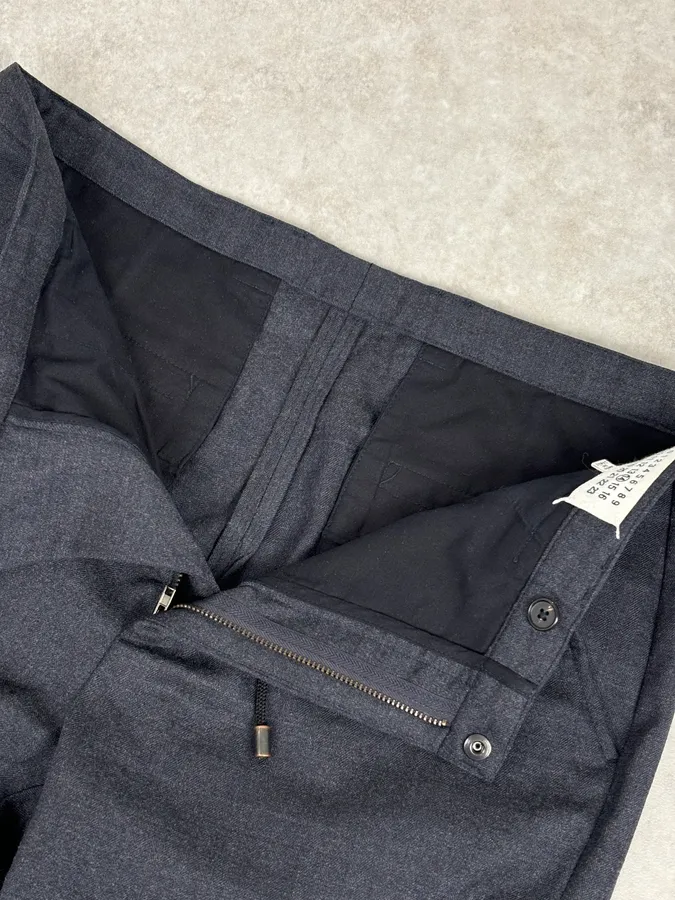 Maison Margiela Black Wool Minimalist Pants - Image 10