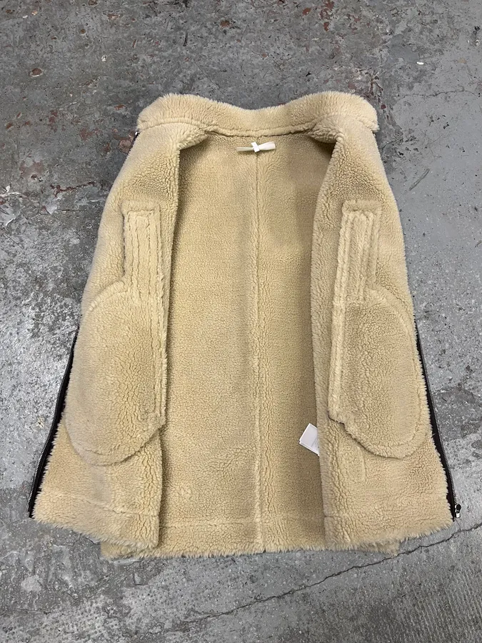 Maison Margiela Brown 5 Zips Shearling Leather Vest - Image 10