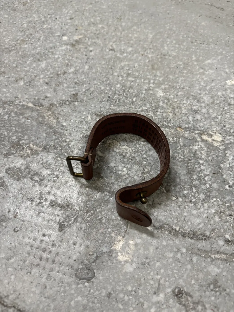 Maison Margiela Brown Strap Cowhide Leather Bracelet - Image 8