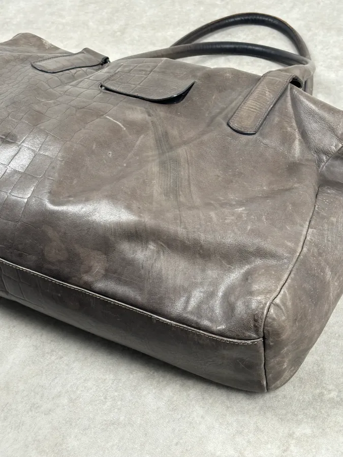 Maison Margiela Crocodile Effect Signature Leather Handle Bag - Image 8