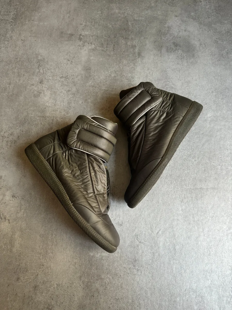 Maison Margiela Future High Olive Puffer Shoes - Image 6