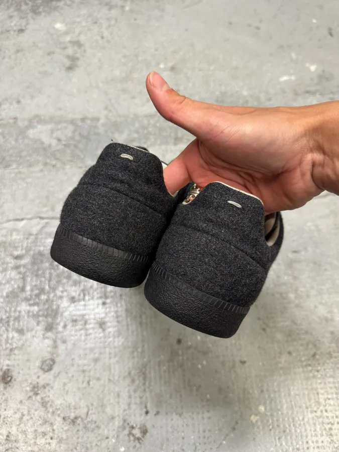Maison Margiela Future Low Grey Wool Sneakers - Image 4