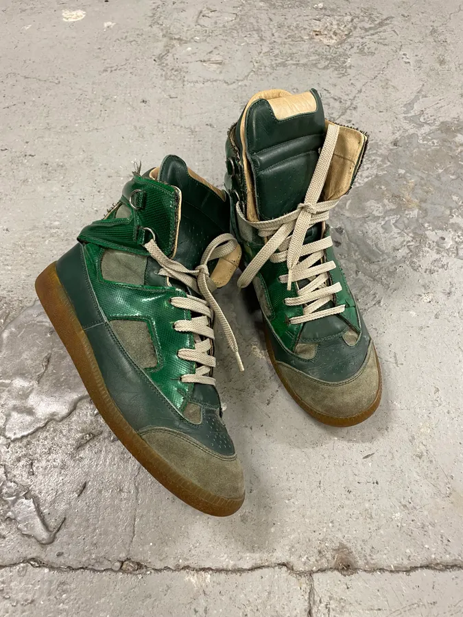 Maison Margiela Green Suede Leather Shoes - Image 5