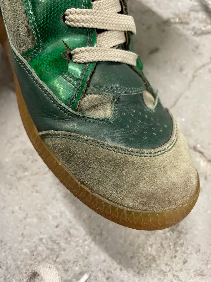 Maison Margiela Green Suede Leather Shoes - Image 8