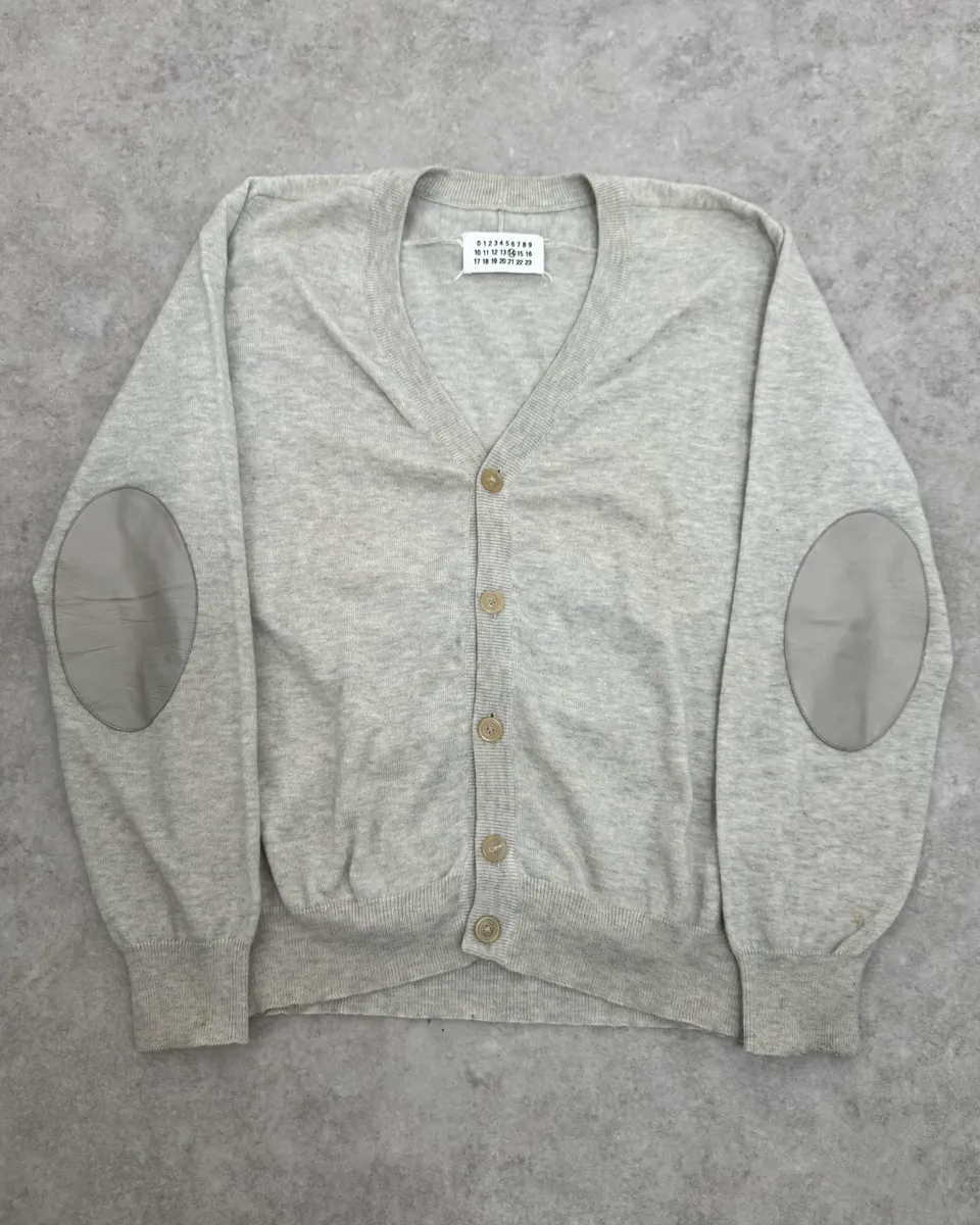 Maison Margiela Grey Signature Cardigan Sweater