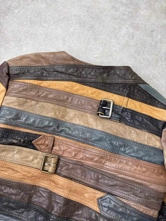 Maison Margiela H&M Belt Leather Jacket - Image 6