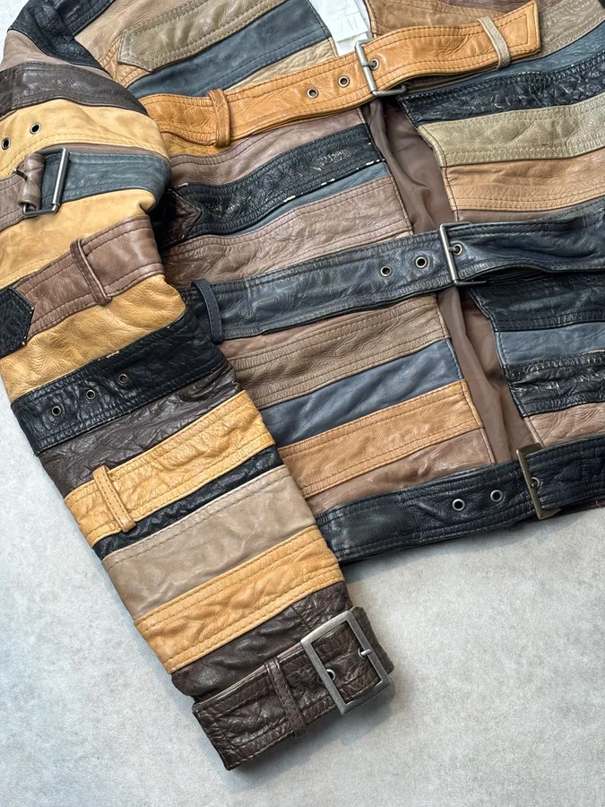 Maison Margiela H&M Belt Leather Jacket - Image 8