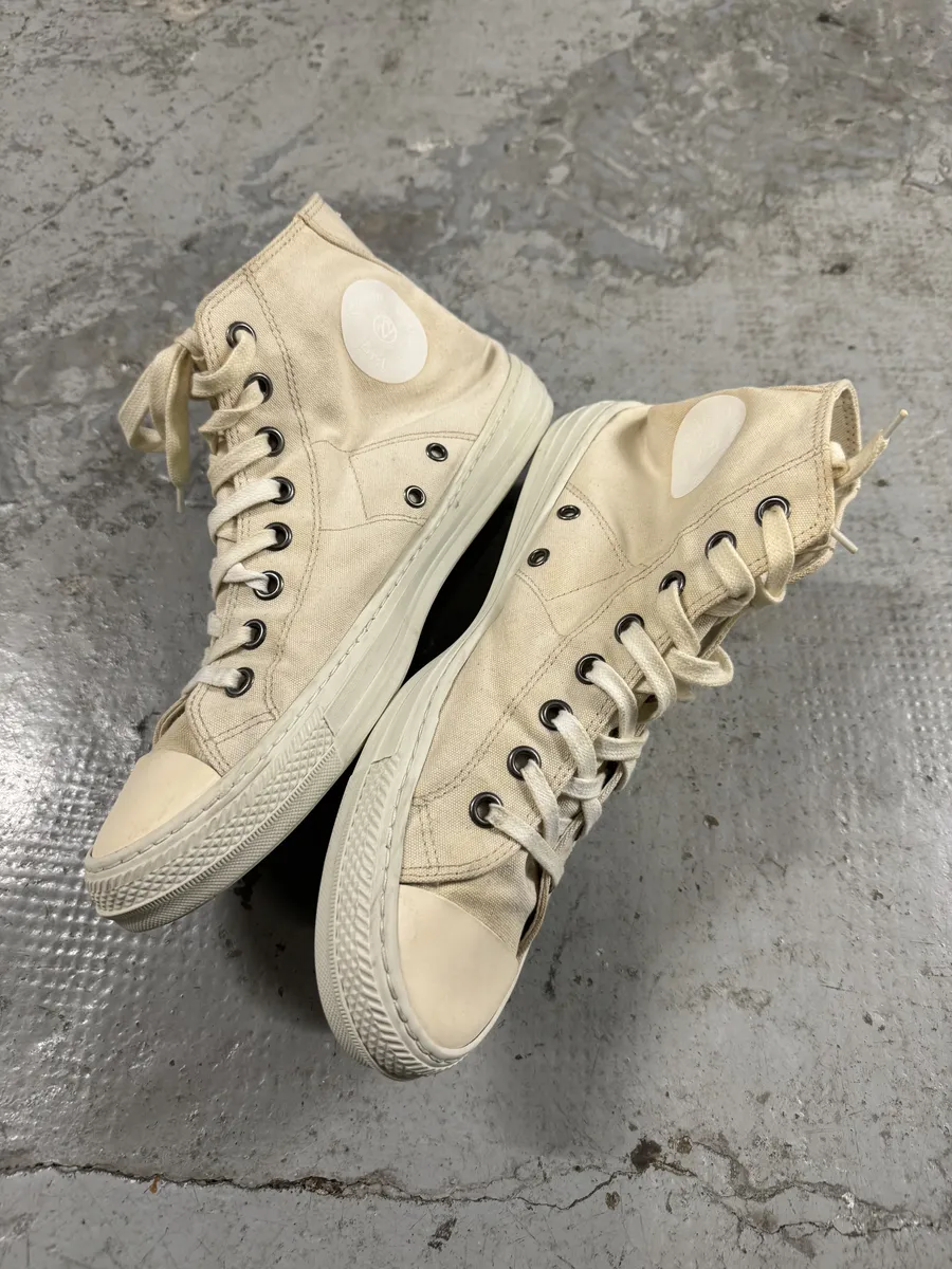 Maison Margiela High Creamy Laced Shoes - Image 8