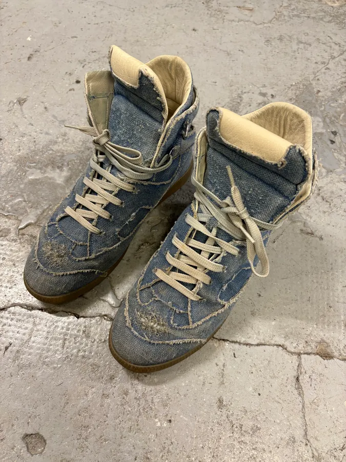 Maison Margiela High Denim Gum Shoes - Image 5