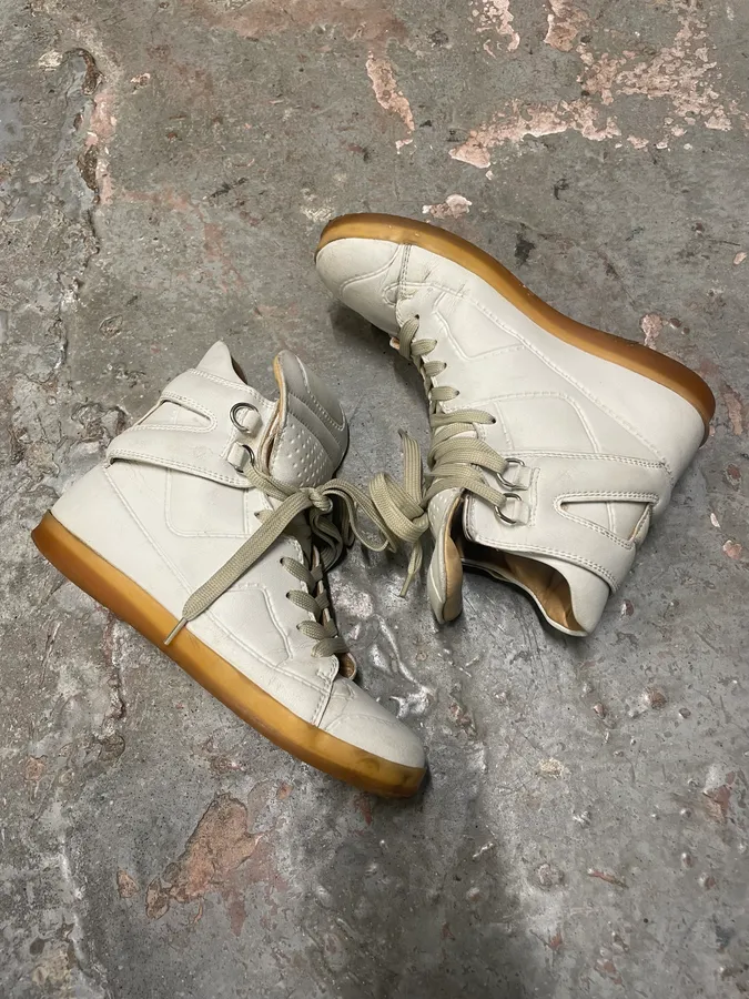 Maison Margiela High Leather White Shoes - Image 6