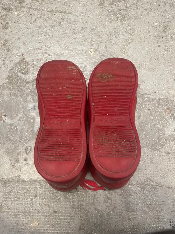 Maison Margiela High Red Leather Avant-Garde Shoes - Image 8
