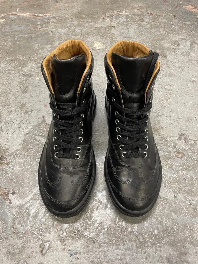Maison Margiela MM6 Black High Pure Leather Boots - Image 2