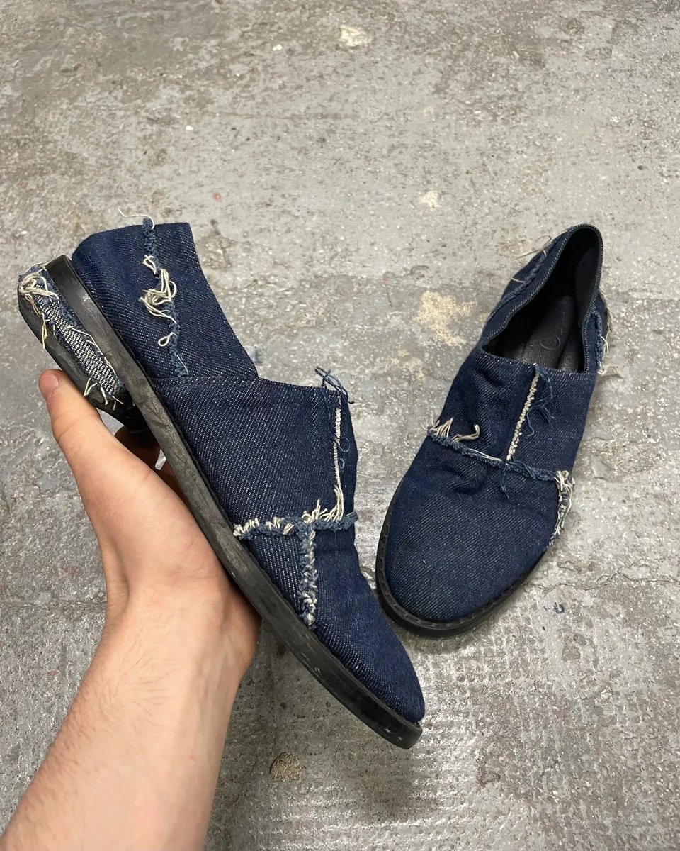 Maison Margiela MM6 Blue Denim Jeans Derbys Shoes