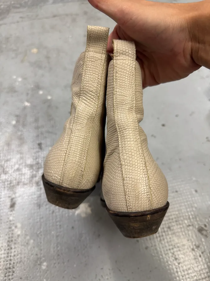 Maison Margiela MM6 Snakeskin Ankle Boots Chelsea Boots - Image 3