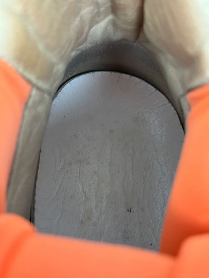 Maison Margiela Orange & Grey High Leather Sneakers - Image 11