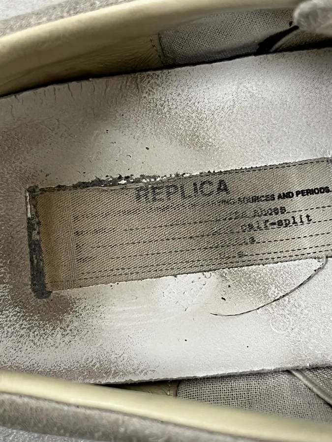 Maison Margiela Replica Beige Suede Gats Sneakers - Image 8