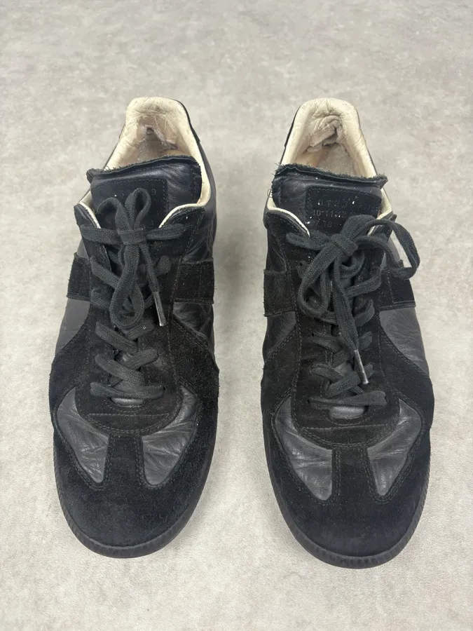 Maison Margiela Replica Black Suede Leather Sneakers - Image 2