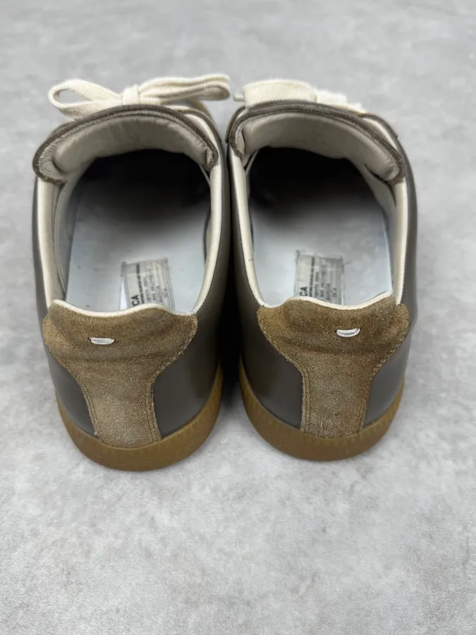 Maison Margiela Replica Brown Suede Leather Gats Sneakers - Image 5