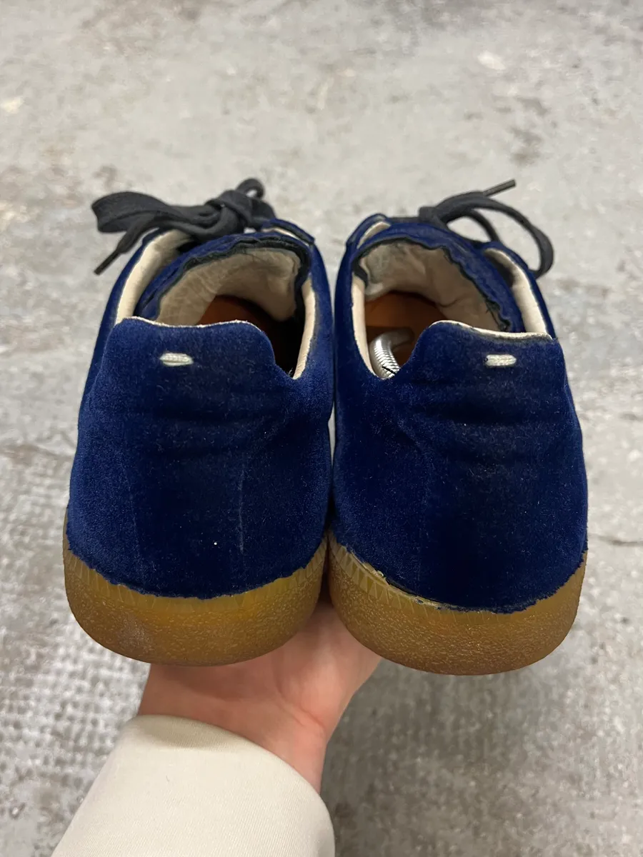 Maison Margiela Replica Gats Plushed Navy Shoes - Image 6