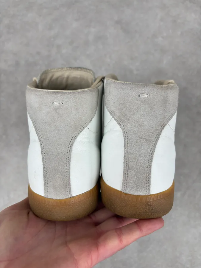 Maison Margiela Replica Gats White High Leather Sneakers - Image 7