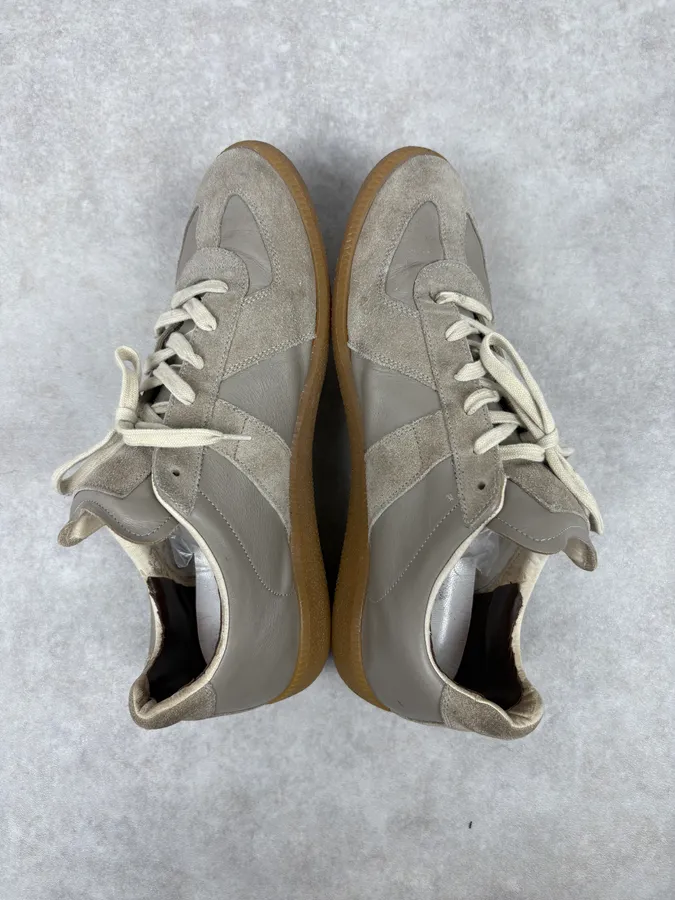 Maison Margiela Replica Grey Army Suede Leather Sneakers - Image 5