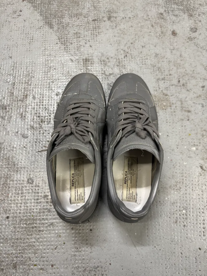 Maison Margiela Replica Reflective Grey Low Army GAT Sneakers - Image 5