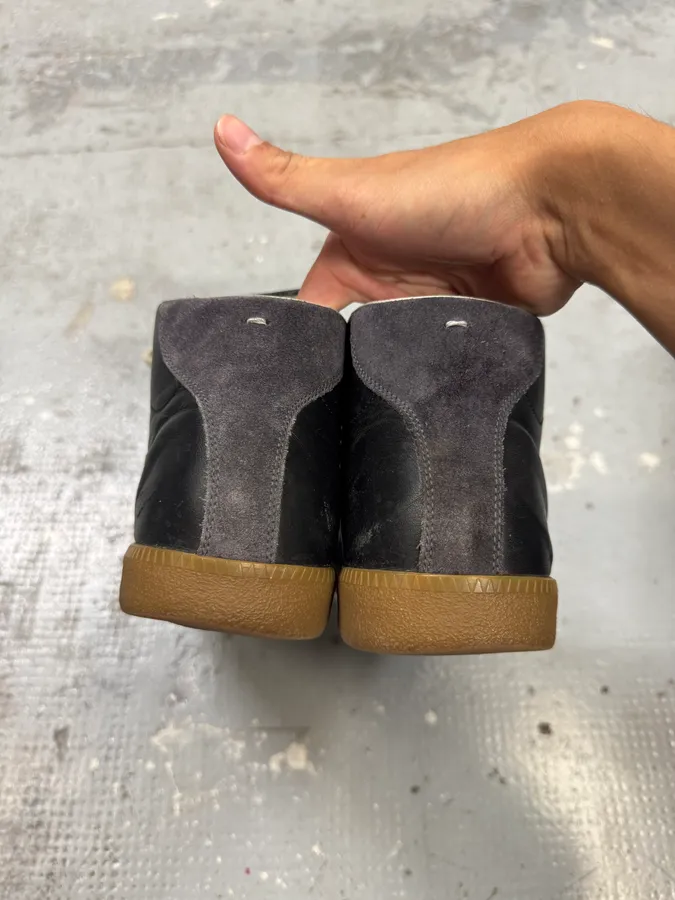 Maison Margiela Replica Two Tone Black High Gum Sneakers - Image 3