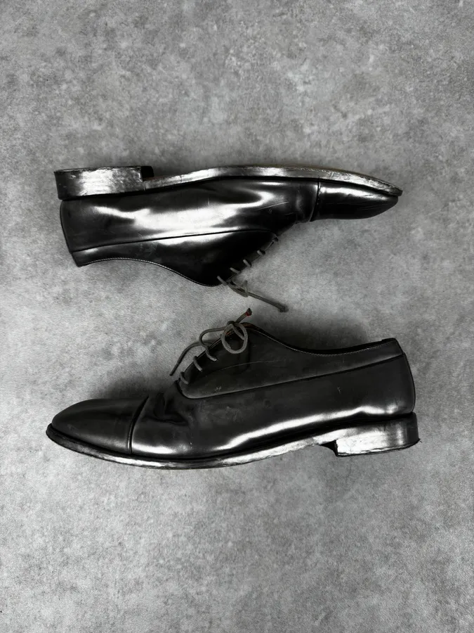 Maison Margiela Silver Grey Derby Shoes - Image 5