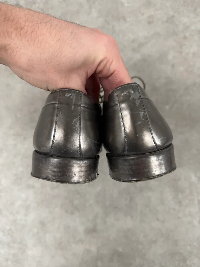 Maison Margiela Silver Grey Derby Shoes - Image 6