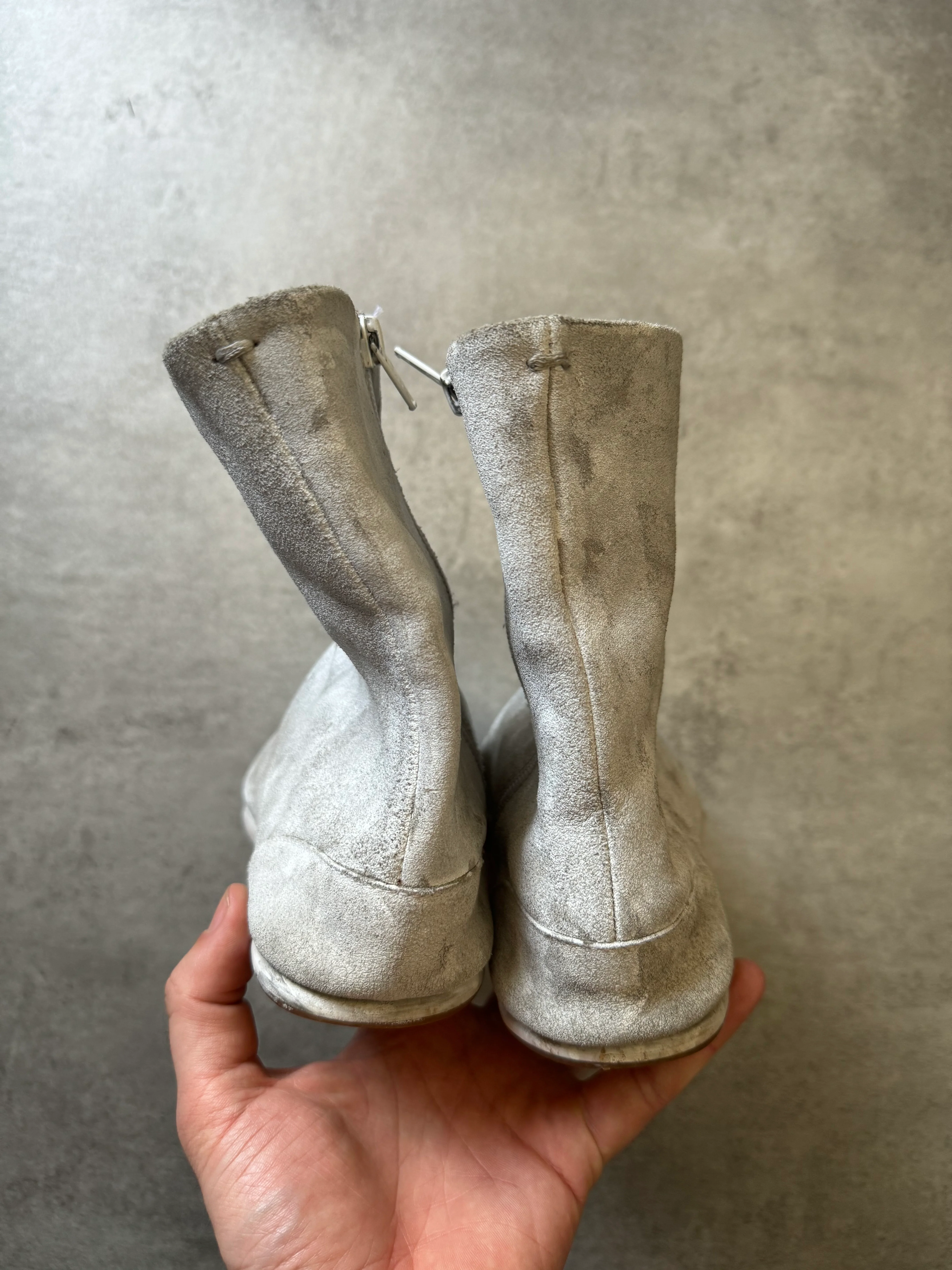 Maison Margiela Tabi Artisanal White Hand Painted Shoes (39eu/us6,5) - Image 6