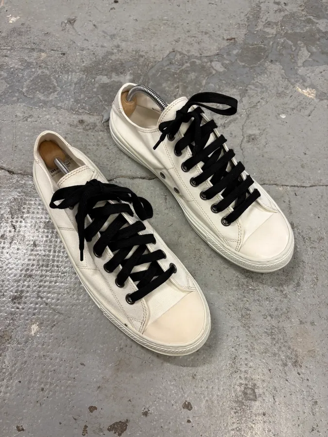 Maison Margiela White Army Low Shoes - Image 4