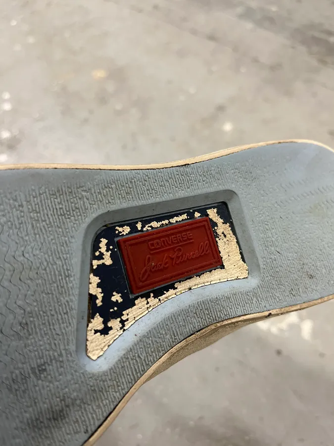Maison Margiela x Converse White Cracked Painted Low Shoes - Image 14